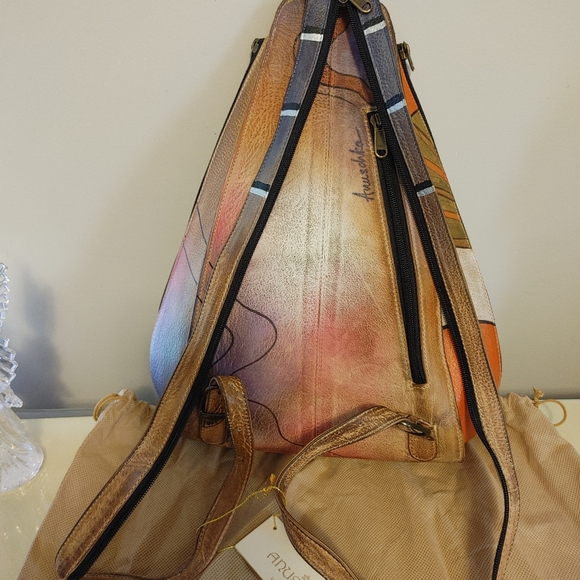 Vintage Anuscka hand painted backpack - Picture 2 of 6